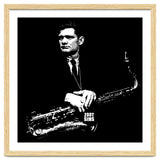 Zoot Sims American Jazz Saxophonist in Grayscale thumbnail