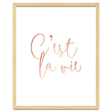 C'est la vie Rose Gold | Motivational Typography Quote Positivity | Handwritten Good Vibes Celebrate thumbnail