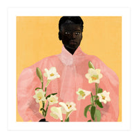 Girl Holding Flowers 2 (Print Only)