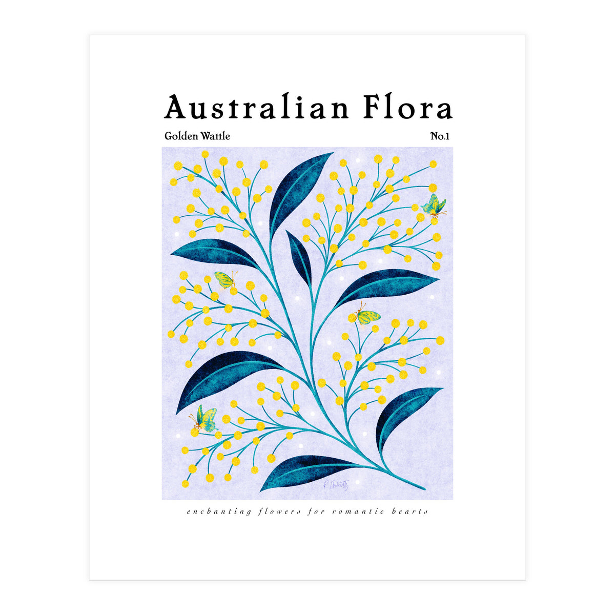 Australian Flora: Golden Wattle (Print Only)
