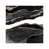 Black & Gold Agate Texture 08  (Print Only) thumbnail