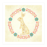 Floral Rabbit Wreath (Print Only) thumbnail