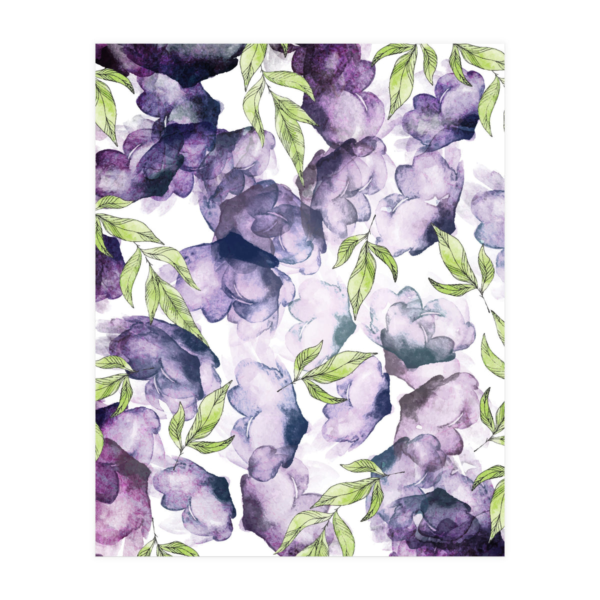 Watercolor + Ink Florals (Print Only)
