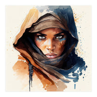 Watercolor Tuareg Woman #1 (Print Only)