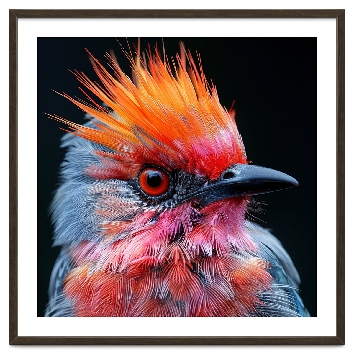 Close Up Of Exotic Bird With Vibrant Plumage