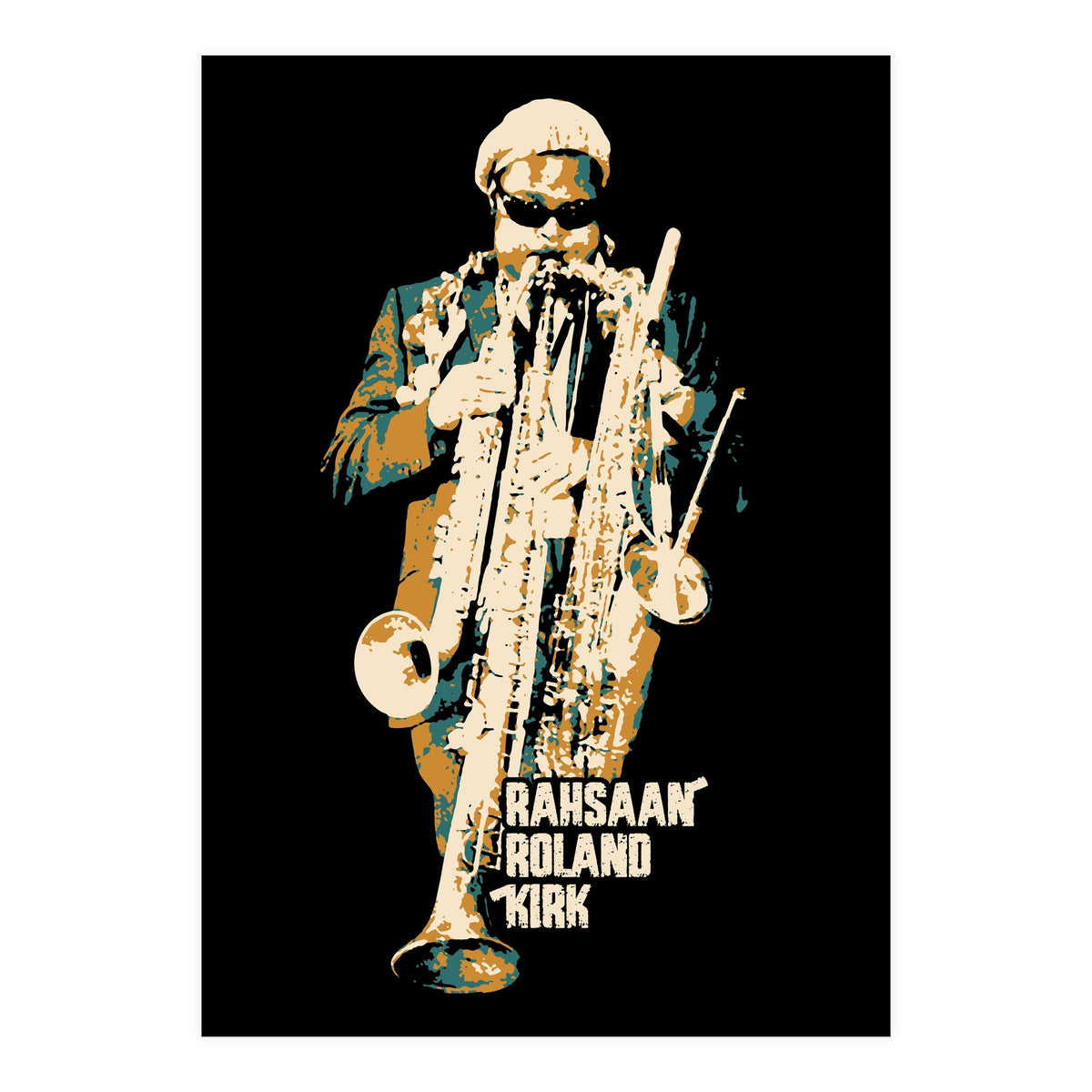 Rahsaan Roland Kirk Jazz Musician Legend (Print Only)