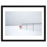Detour sign in the snow beach thumbnail