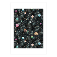 Galaxy Astrology Astronomy Constellations Gold (Print Only)