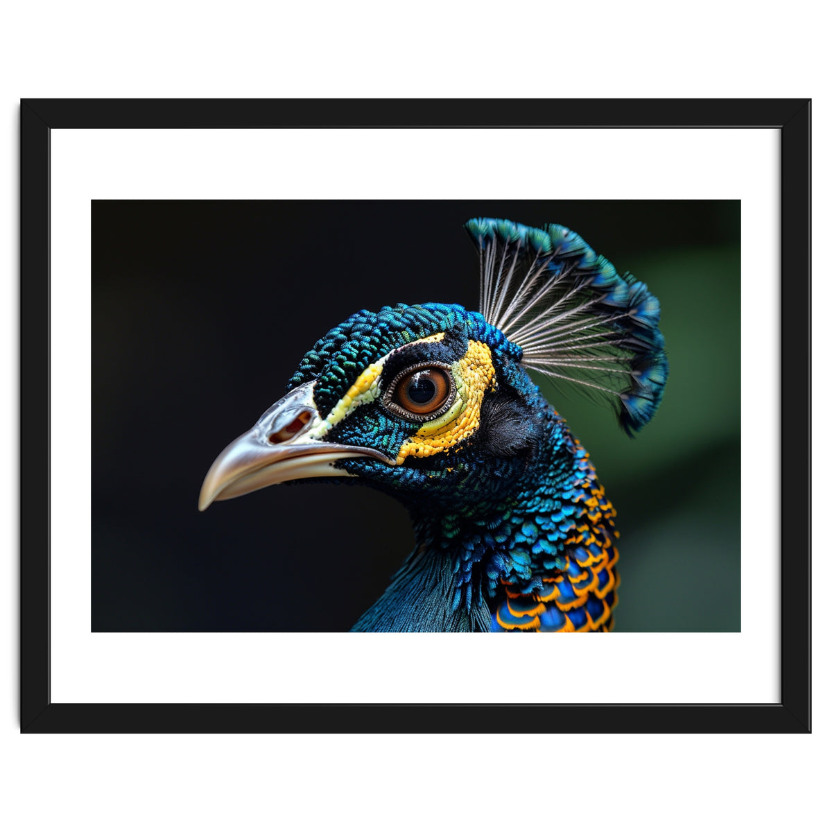 Close-up of a Peacock’s Head