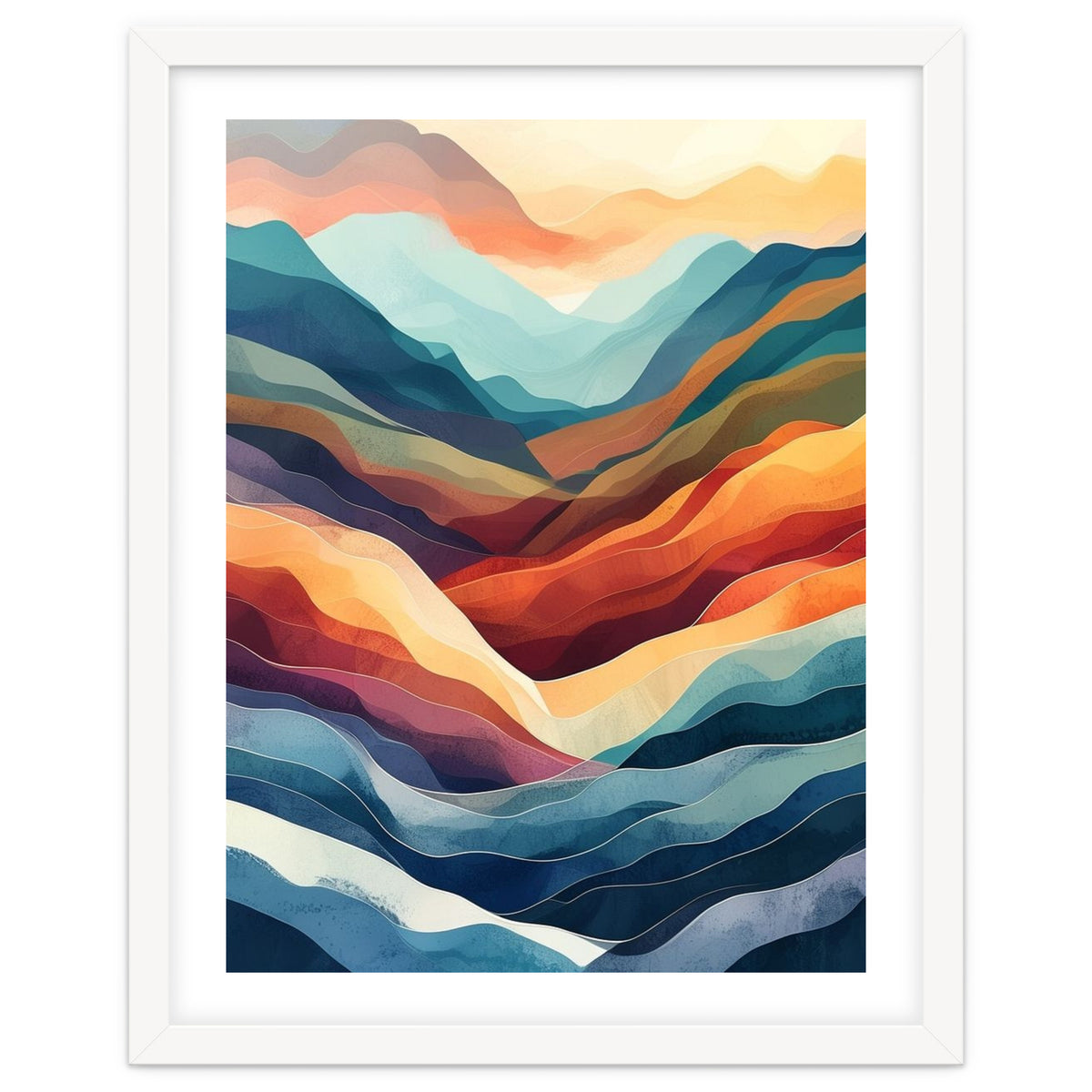Abstract Ethereal Mountain Landscape