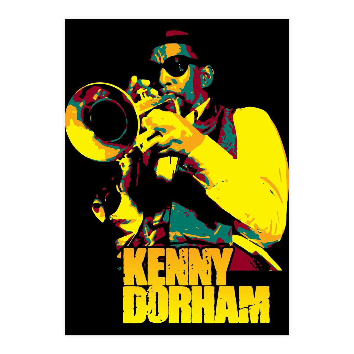 Kenny Dorham Jazz Trumpeter in Pop Art (Print Only)