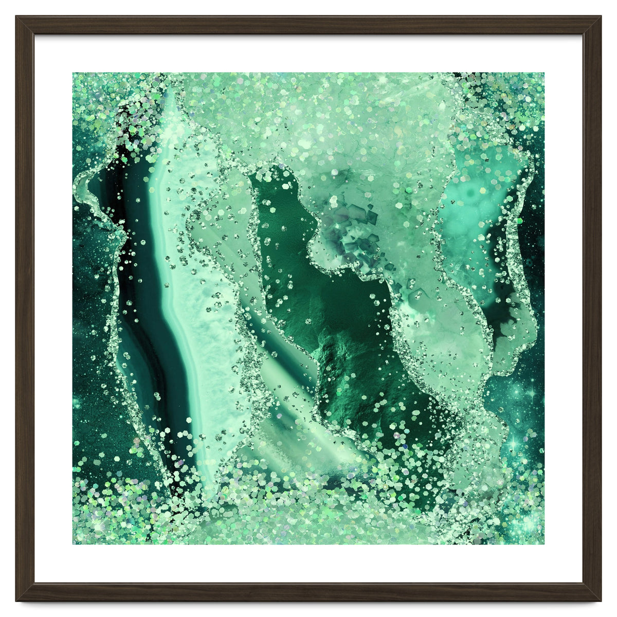 Emerald Glitter Agate Texture 03