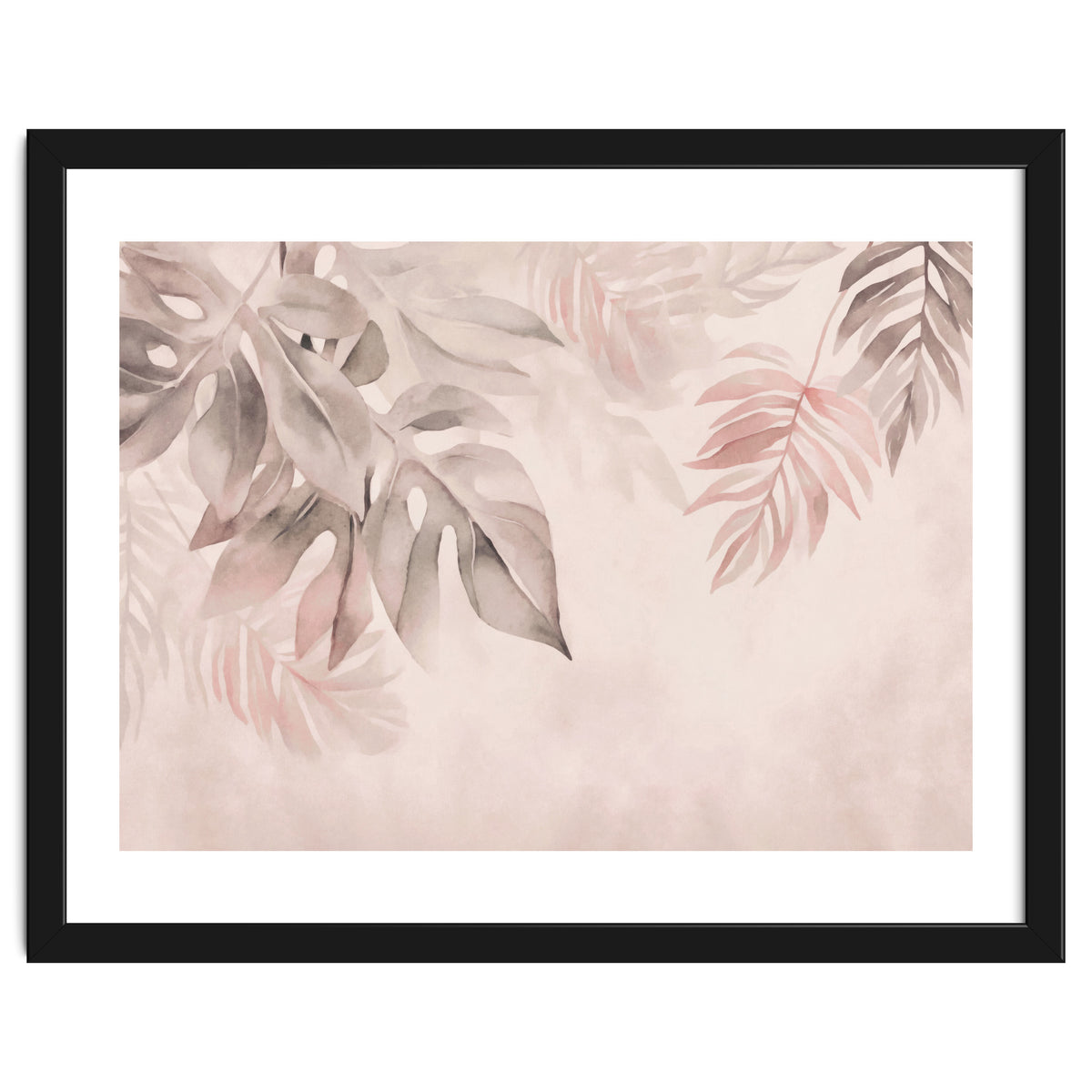 Gentle Leaf Tropical Whispers Watercolor Blush