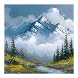 Majestic Peaks in Morning Mist (Print Only) thumbnail