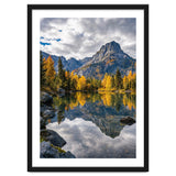 Golden Autumn Reflection: Majestic Mountain Wilderness Landscape thumbnail