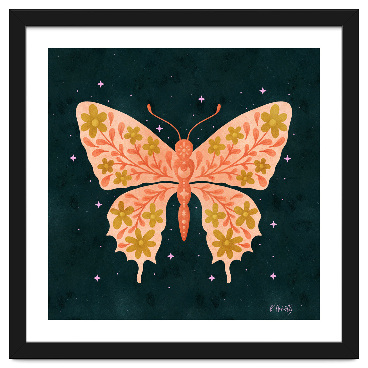 Cosmic Floral Butterfly