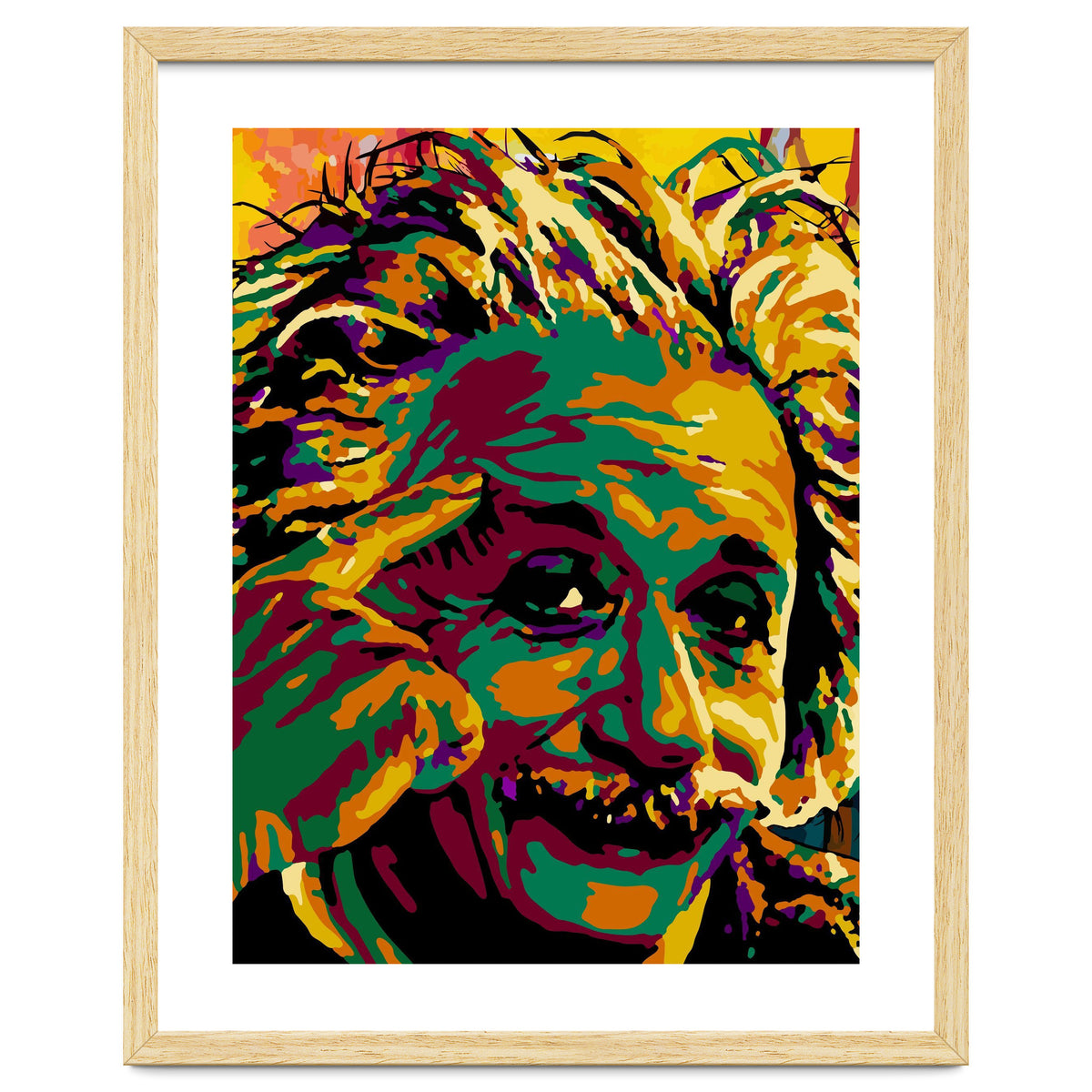 Albert Einstein Colorful Abstract 2