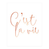 C'est la vie Rose Gold | Motivational Typography Quote Positivity | Handwritten Good Vibes Celebrate (Print Only) thumbnail