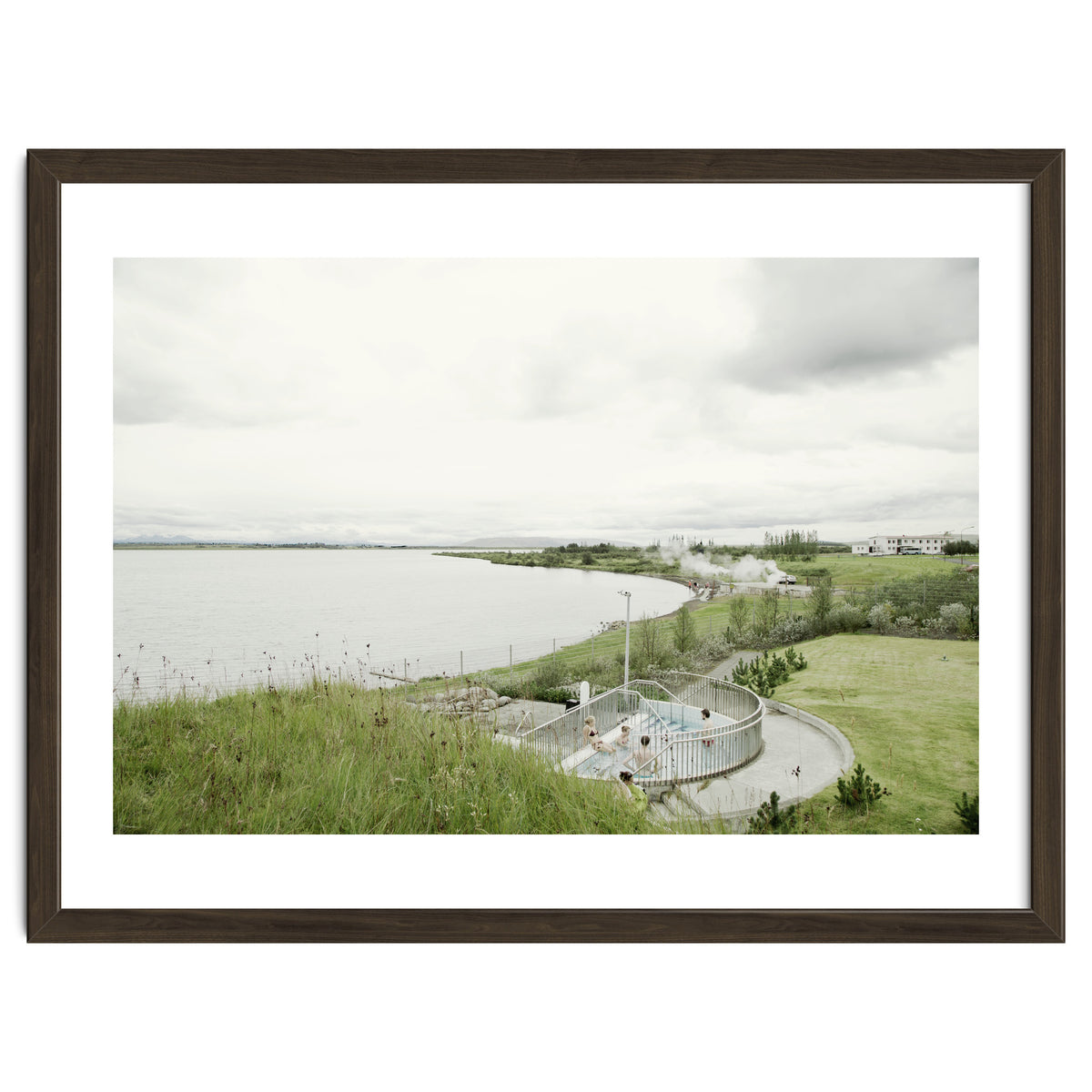 Geothermal lake behind the natural hot spring pool - Iceland