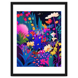 Surreal Emotions, Abstract Colorful Bold Botanical Nature Garden, Eclectic Boho Bohemian Modern Contemporary Graphic Design Painting thumbnail