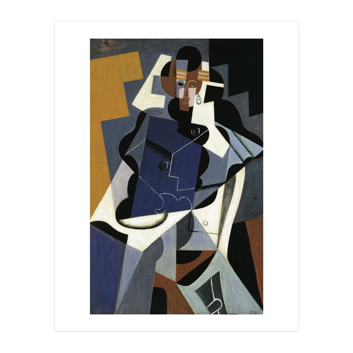 Juan Gris (Madrid, 1887-Boulogne-sur-Seine, 1927). Seated Woman (1917). Oil on panel. 116 x 73 cm. (Print Only)