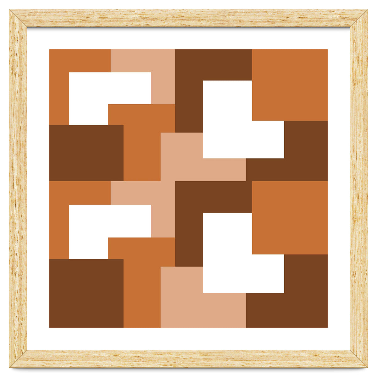 Brown Abstract Square Tiles