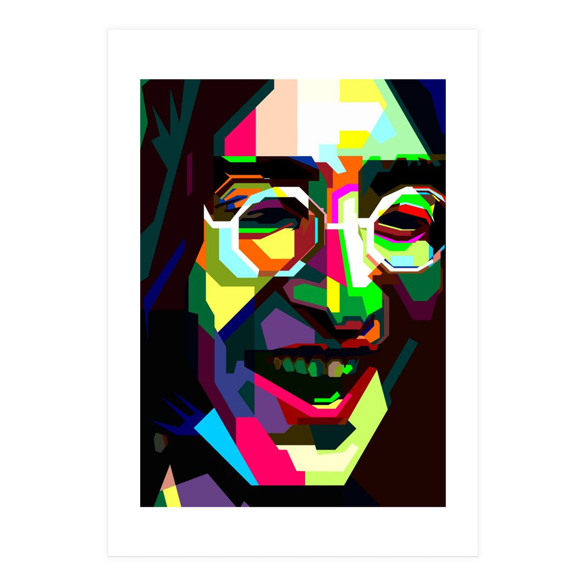 John Lennon English Rock And Roll Pop Art Wpap (Print Only)