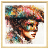 Watercolor Carnival Venetian Mask Woman thumbnail