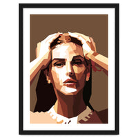 Monica Bellucci Actress Retro Art Illustration