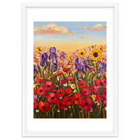 Vibrant Wildflower Field Oil Painting