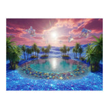 Oasis of Dreams: Surreal Tropical Landscape (Print Only) thumbnail