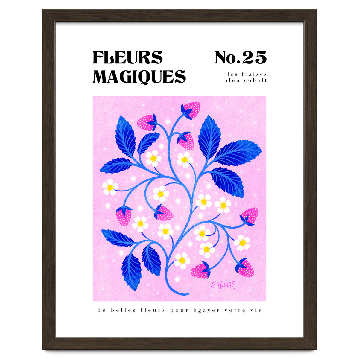 Magical Flowers No.25 Cobalt Strawberries