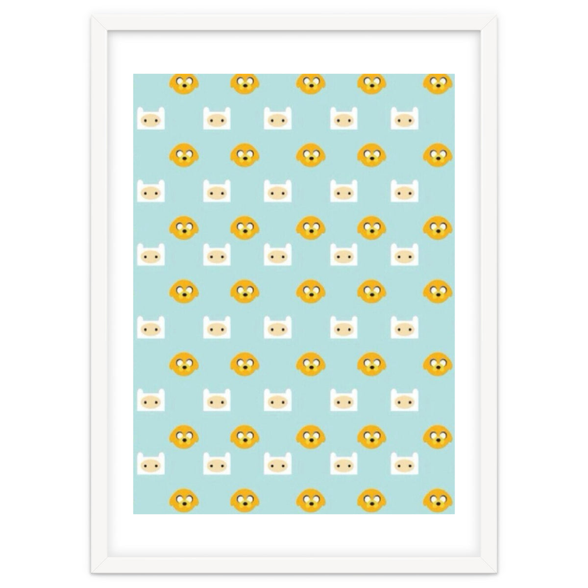 Minimalist Finn And Jake Seamless Cartoon Pattern