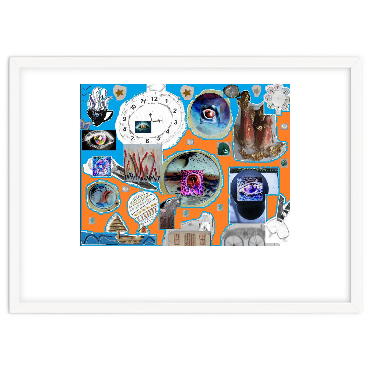 Abstract Collage 3 D Material Design Original