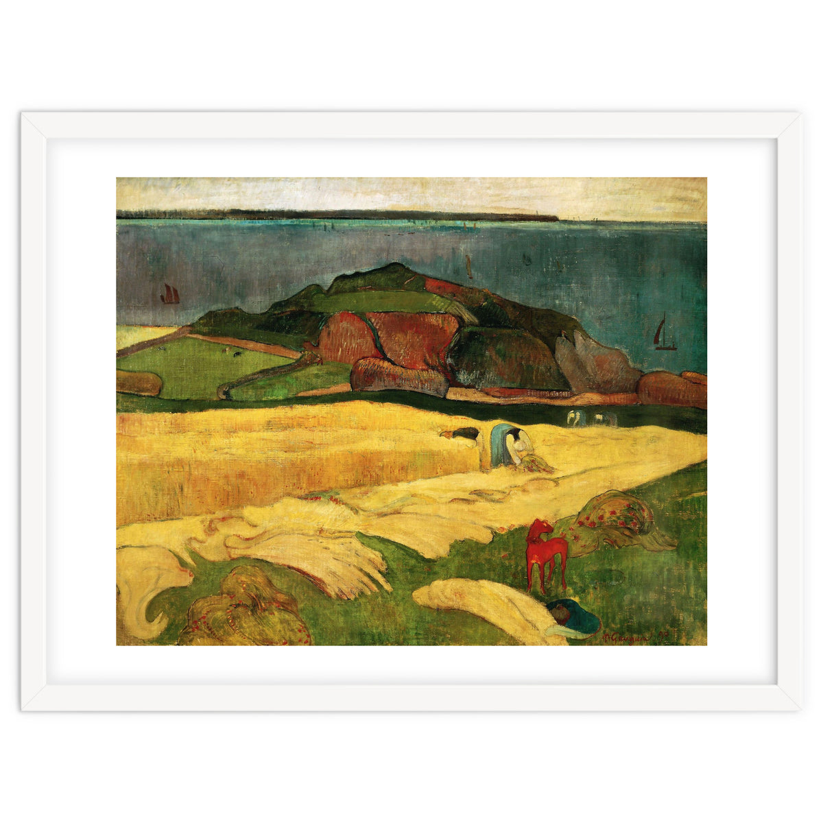Paul Gauguin / 'Seaside Harvest', 1890, Oil on canvas, 92 × 73 cm.