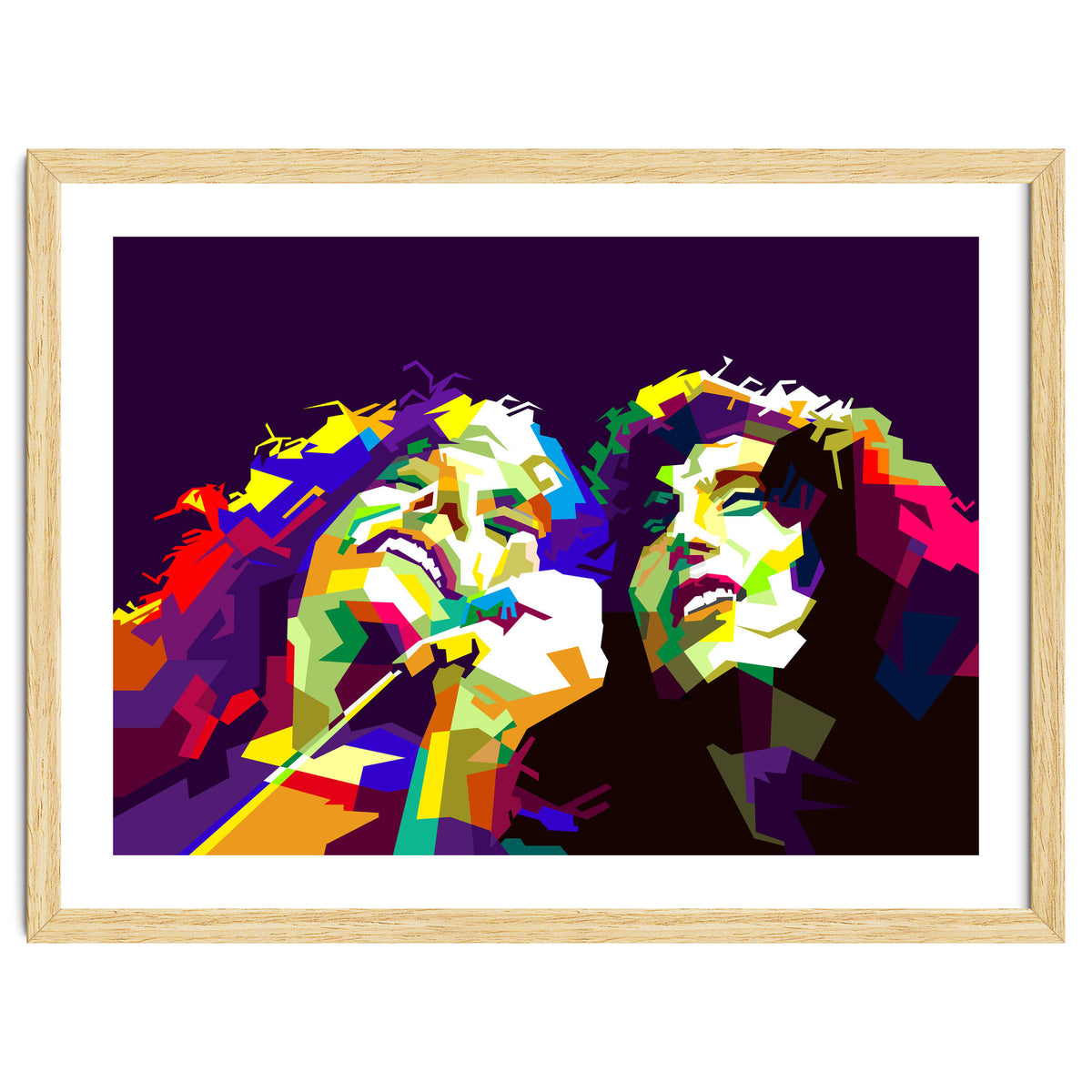 Robert Plant And Jimmy Page Pop Art WPAP