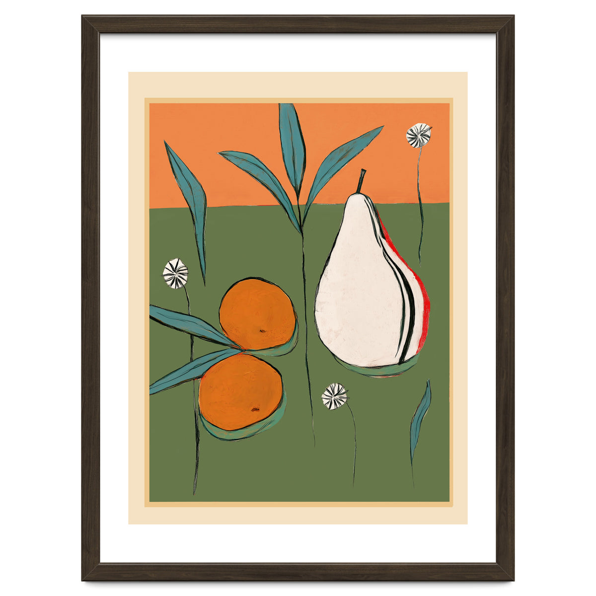 Abstract Pear And Orange Art