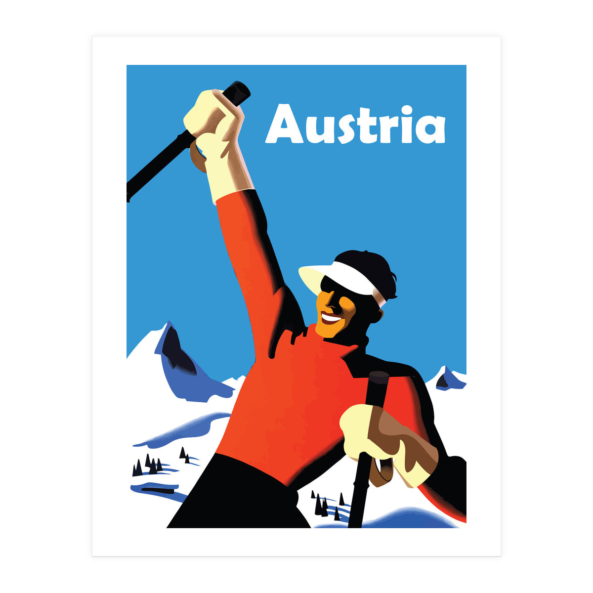 Austria, Ski Winner (Print Only)