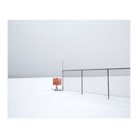 Detour sign in the snow beach (Print Only)