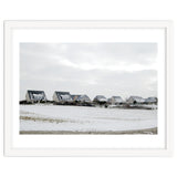 Snow covered houses on the hill thumbnail