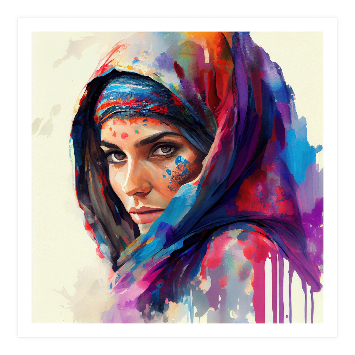 Vivid Veil Side Portrait (Print Only)