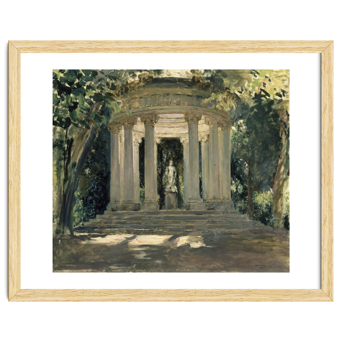 THE VILLA ADRIANA OF TIVOLI (ROME) - 1926 - OIL ON CANVAS - 0.60 X 0.70 M.