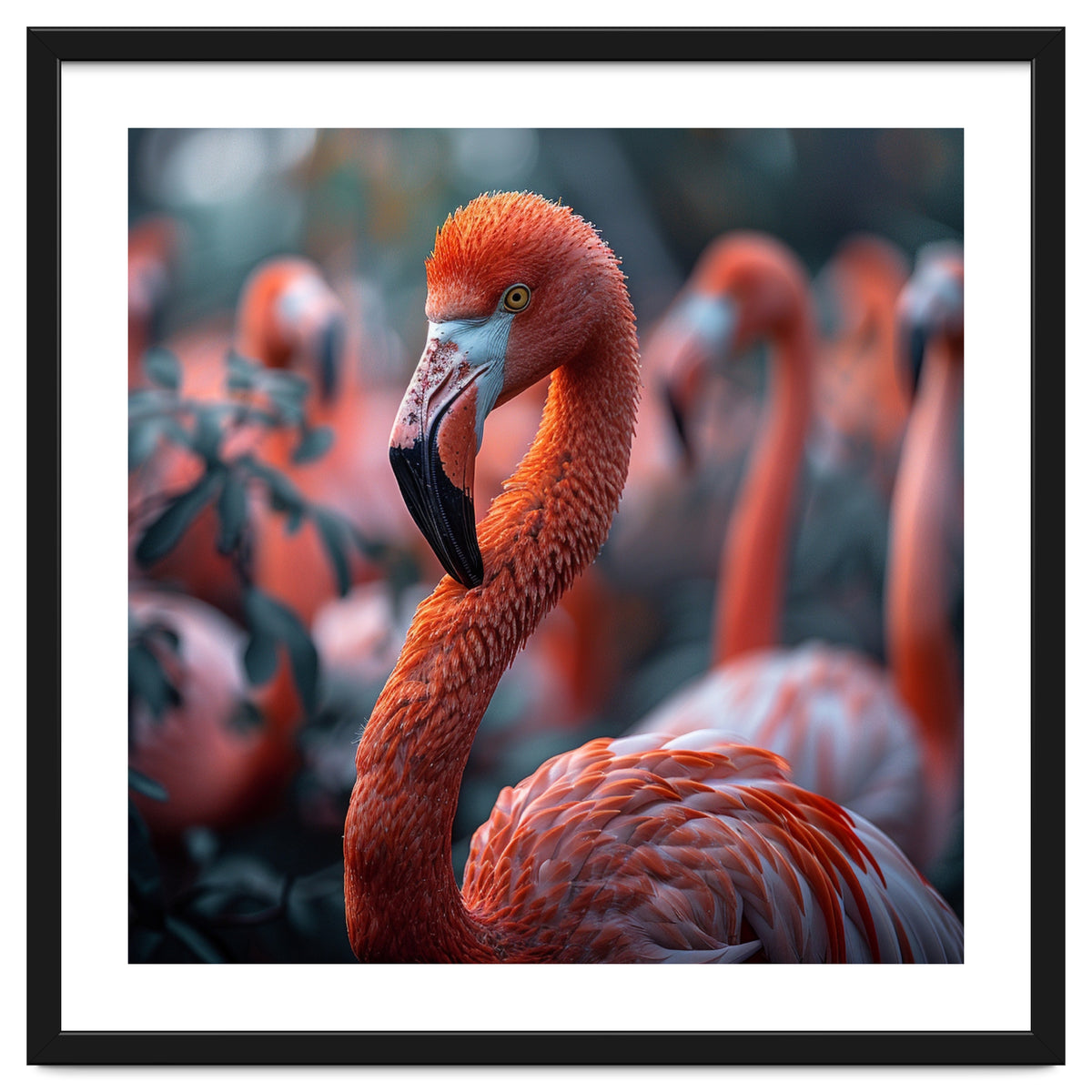 Beautiful Close Up Of A Pink Flamingo Bird