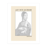 Lady With An Ermine – Leonardo Da Vinci Ascii Art (Print Only) thumbnail
