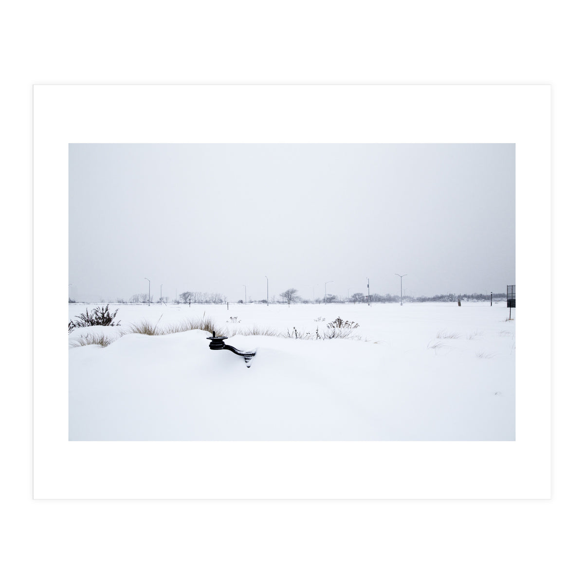 Drinking fountain covered with snow (Print Only)