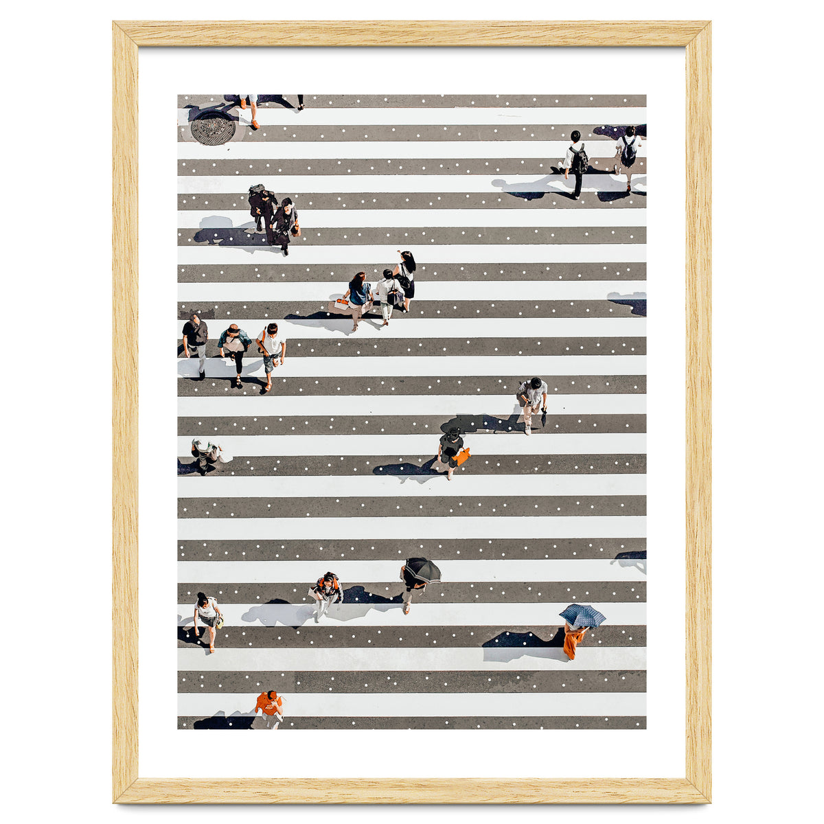 Rain Crossing | Polka Dots Zebra Crossing On The Street | Rain Eclectic Modern Graphic Design
