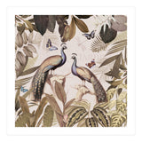 Vintage Sepia Exotic Peacocks Jungle (Print Only) thumbnail