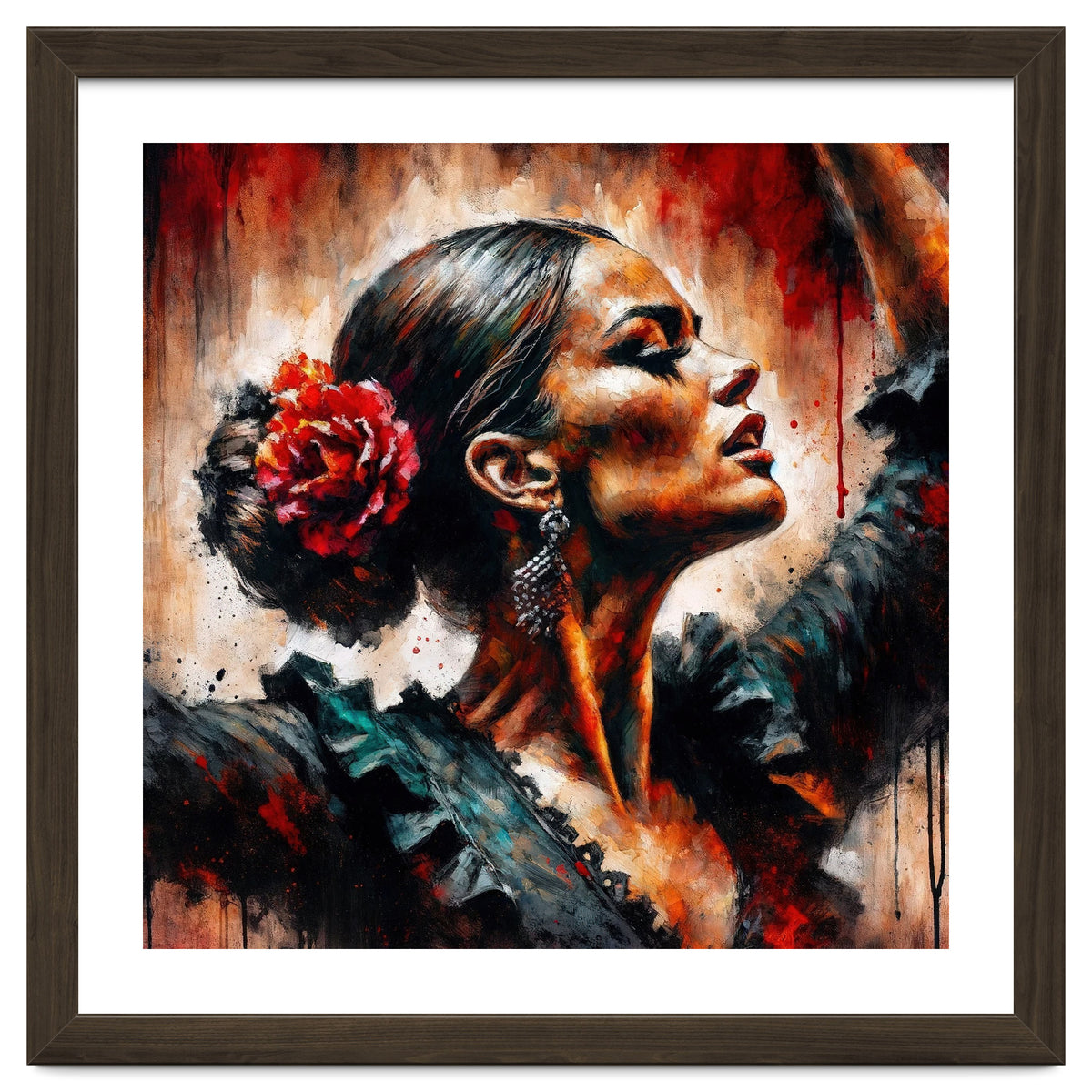 Watercolor Flamenco Dancer #5