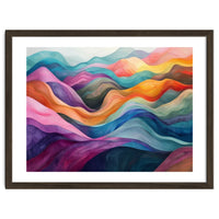 Colorful Abstract Wavy Landscape