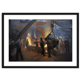 Peder Severin Kroyer (1851-1909). Danish painter. The Iron Foundry, Burmeister & Wain, 1885. thumbnail